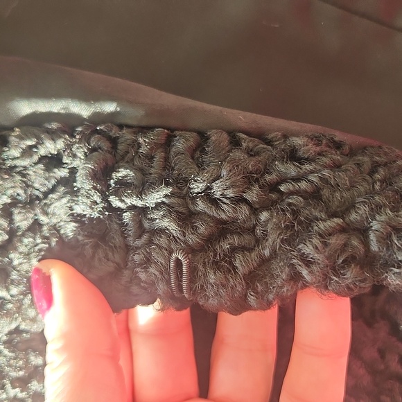 Vintage 90s pristine vintage fur/ coat with ornate collar - Picture 6 of 11